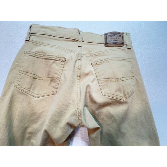 Levis Signature Gold Athletic Khaki Pants Mens 30x32 Tan Straight Casual Cotton - Picture 11 of 13